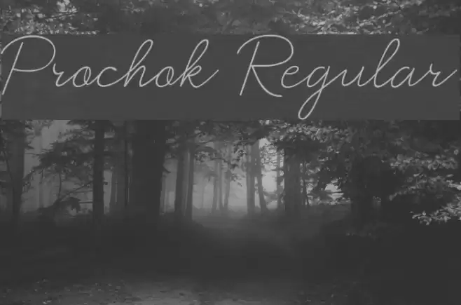 Prochok Regular Font examples