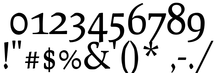 Prociono Regular Font OTHER CHARS