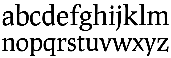Prociono Regular Font LOWERCASE