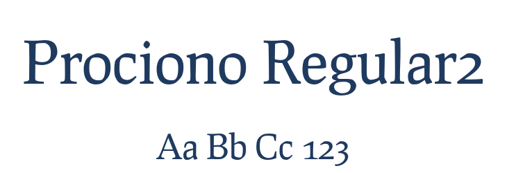 Prociono Regular2 Font Preview