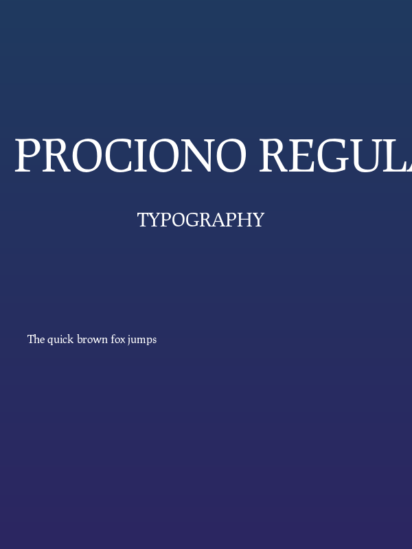Prociono Regular2 Poster