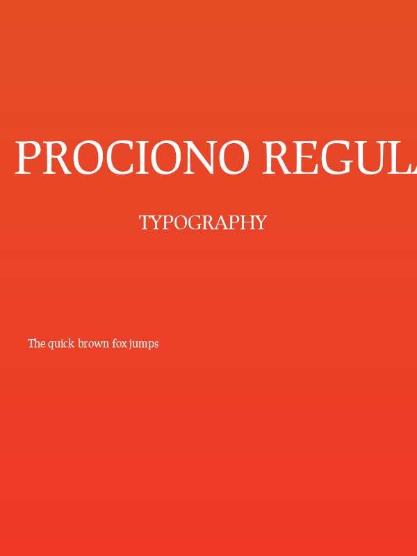 Prociono Regular Poster
