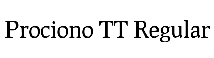 Prociono TT Regular Font