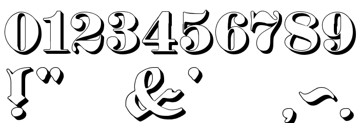 Proclamate Embossed Heavy Font OTHER CHARS