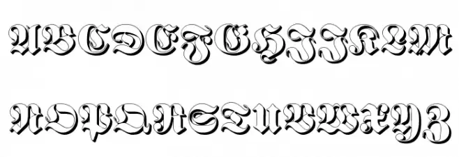 Proclamate Embossed Heavy Шрифта ВЕРХНИЙ
