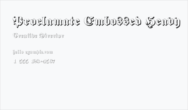 Proclamate Embossed Heavy Business Card