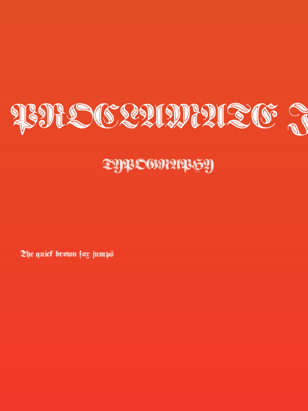 Proclamate Incised Heavy Poster