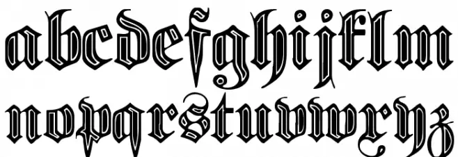 Proclamate Incised Heavy Schriftart Kleinbuchstaben