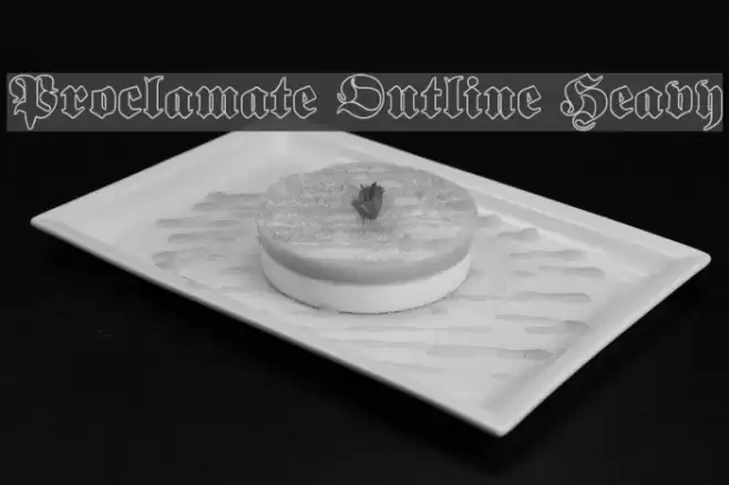 Proclamate Outline Heavy Caratteri examples