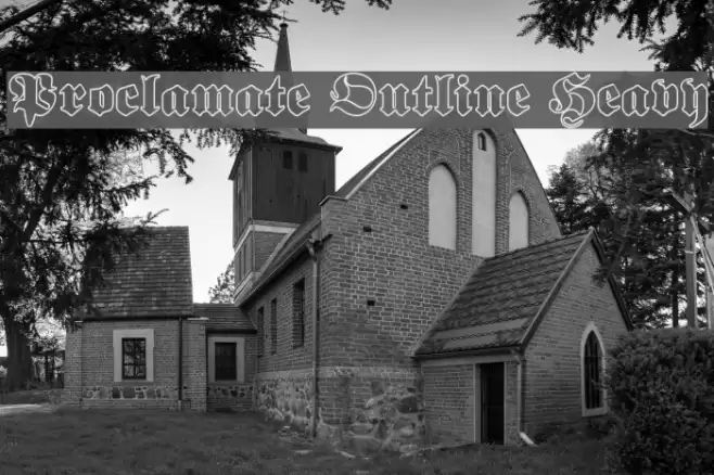 Proclamate Outline Heavy Caratteri examples