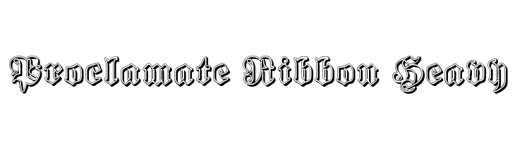 Proclamate Ribbon Heavy Font