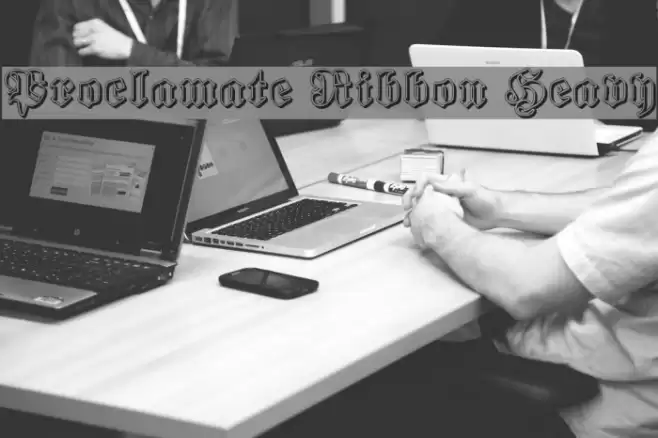 Proclamate Ribbon Heavy Font examples