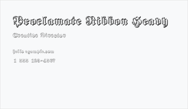 Proclamate Ribbon Heavy Business Card