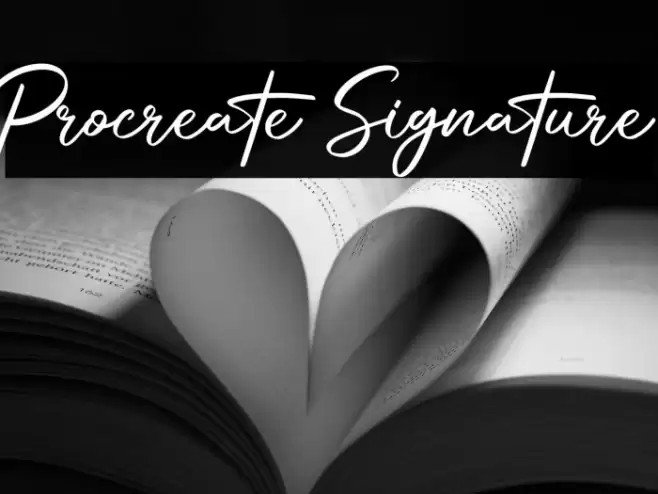 Procreate Signature Font examples