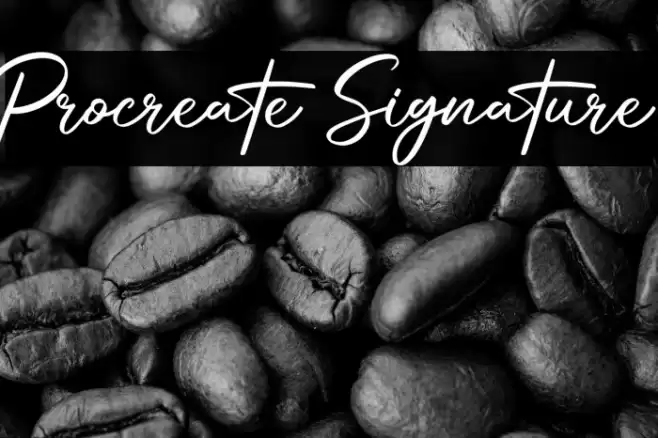 Procreate Signature Font examples