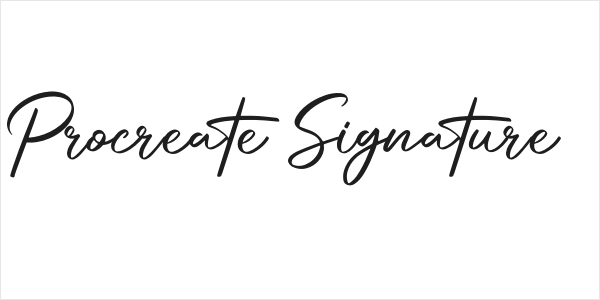 Procreate Signature Logo