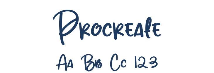 Procreate Font Preview
