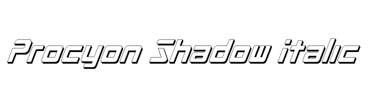 Procyon Shadow Italic  baixar fontes gratis