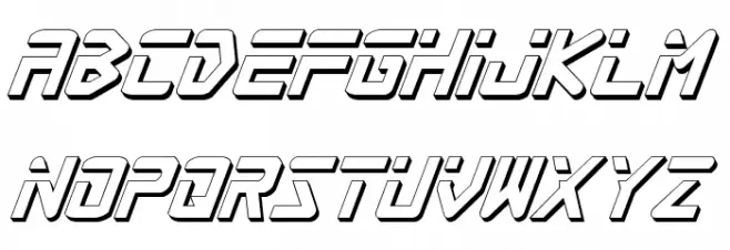 Procyon Shadow Italic Caratteri MAIUSCOLE