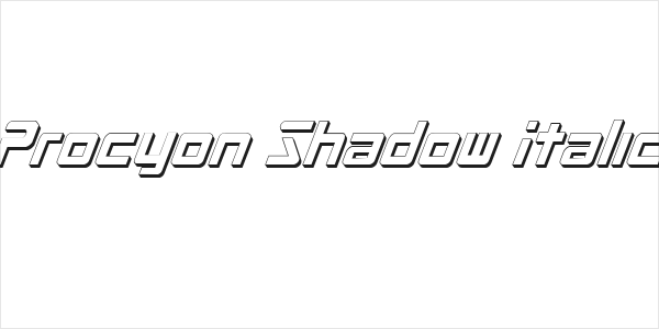 Procyon Shadow Italic Logo