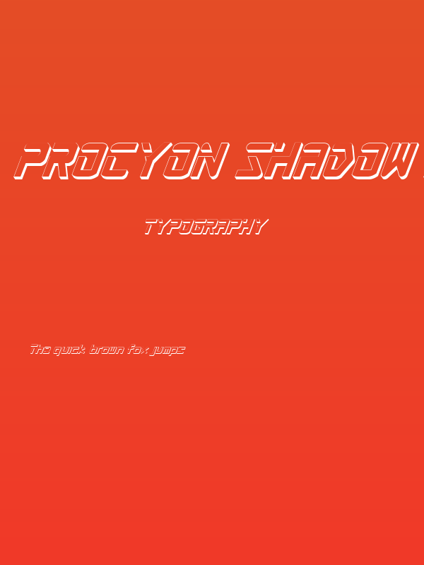 Procyon Shadow Italic Poster