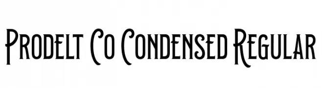 Prodelt Co Condensed Regular  les polices de caractères gratuit tlcharger
