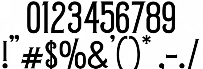 Prodelt Co Condensed Regular Font OTHER CHARS