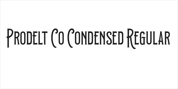 Prodelt Co Condensed Regular Logo