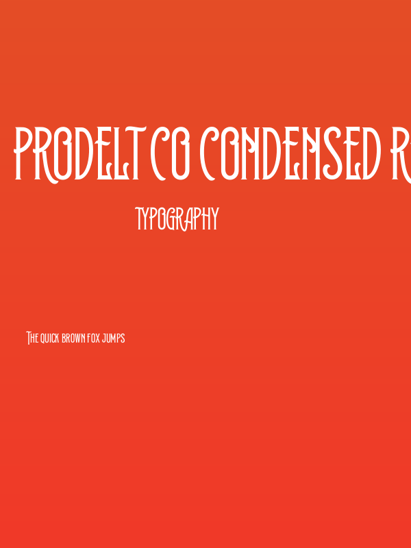 Prodelt Co Condensed Regular Poster