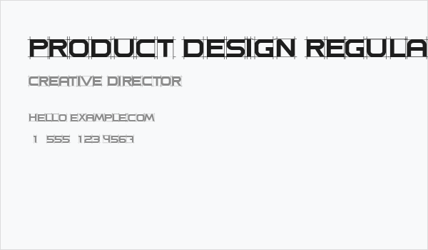 Product Design Regular Business Card
