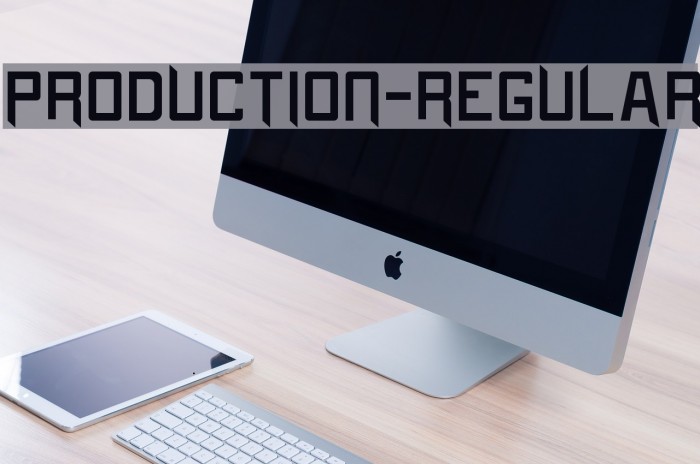 Production-Regular Font examples