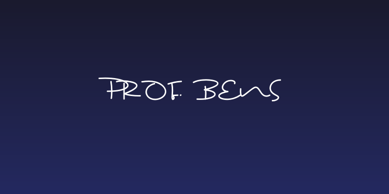 Prof. Bens Social Header