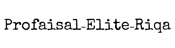 Profaisal-Elite-Riqa  font caratteri gratis