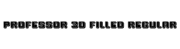 Professor 3D Filled Regular  baixar fontes gratis