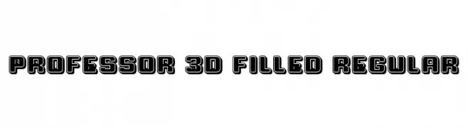 Professor 3D Filled Regular  免费字体下载