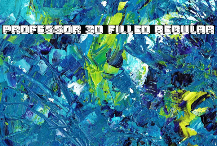 Professor 3D Filled Regular Font examples