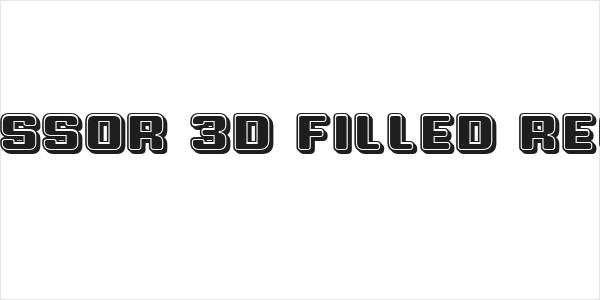 Professor 3D Filled Regular Logo
