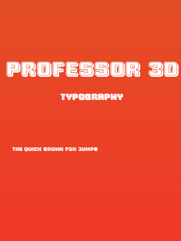 Professor 3D Filled Regular Poster