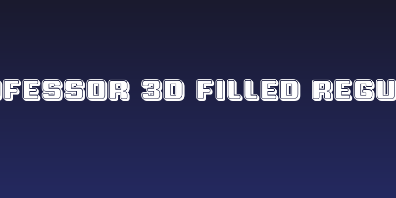 Professor 3D Filled Regular Social Header