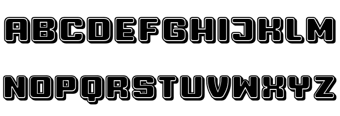 Professor 3D Filled Regular Font LOWERCASE