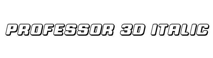 Professor 3D Italic  Frei Schriftart Herunterladen