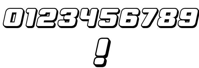 Professor 3D Italic Font OTHER CHARS