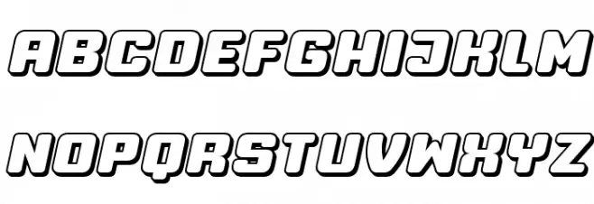 Professor 3D Italic 字体 大写