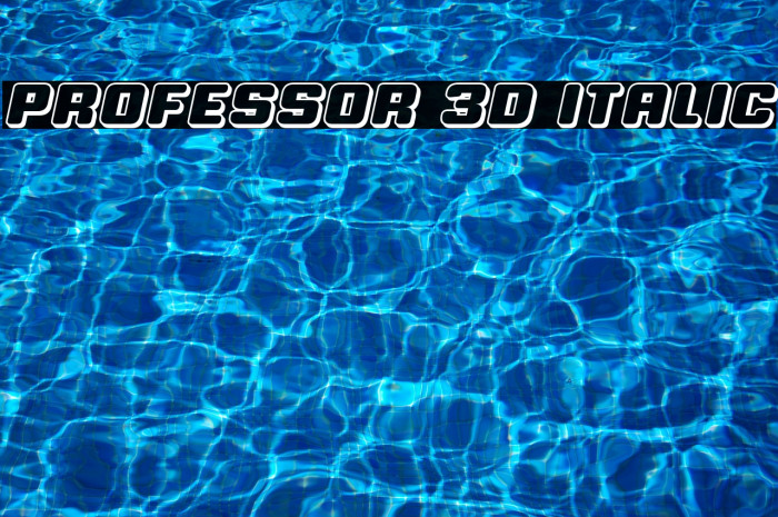 Professor 3D Italic Font examples