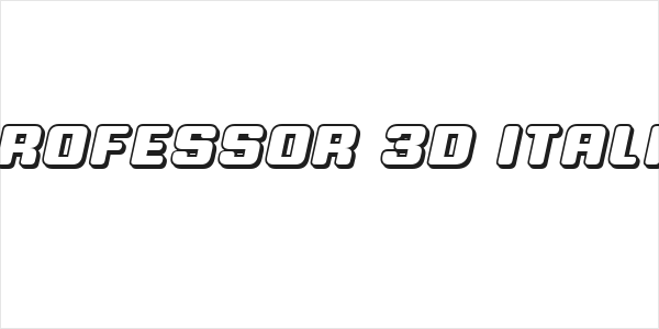 Professor 3D Italic Logo