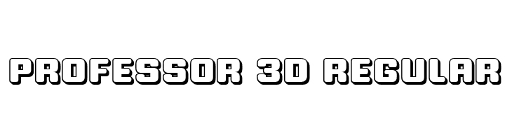 Professor 3D Regular  フリーフォントのダウンロード