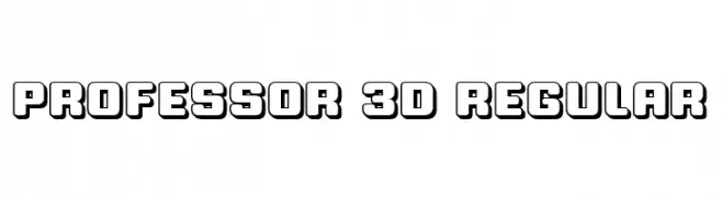 Professor 3D Regular  免费字体下载