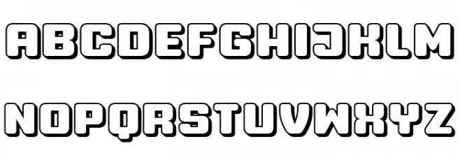 Professor 3D Regular フォント 大文字