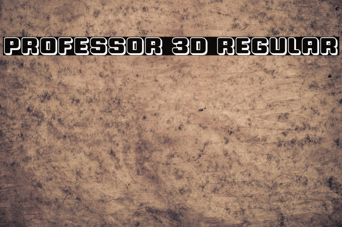 Professor 3D Regular Font examples