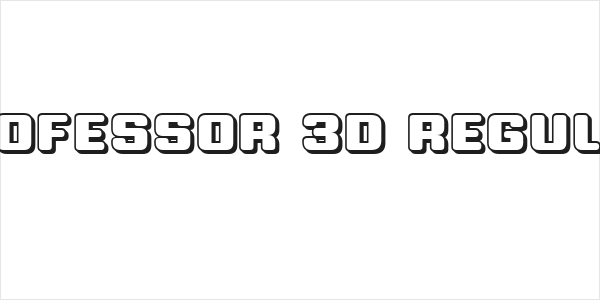 Professor 3D Regular Logo